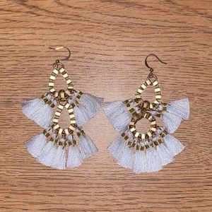 Gold tassel earrings